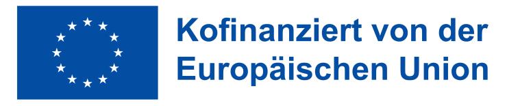 EU-Logo mit dem Schriftzug "Kofinanziert von der Europäischen Union"