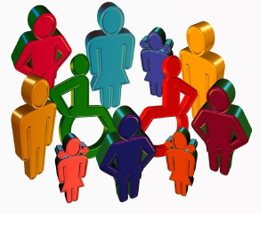 Gruppe von Menschenfiguren